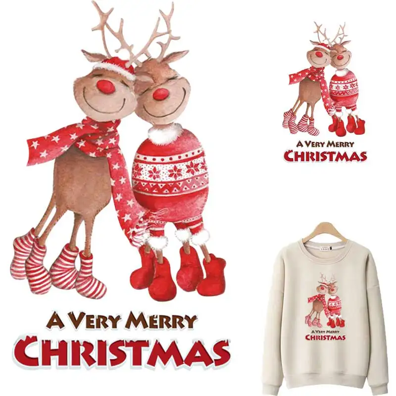 Christmas Deer Patches For Clothing DIY Washable Kid T-Shirts Heat Transfers Thermal Stickers Merry Christmas Iron-On Appliqued
Christmas Deer Patches For Clothing DIY Washable Kid T-Shirts Heat Transfers Thermal Stickers Merry Christmas Iron-On Appliqued