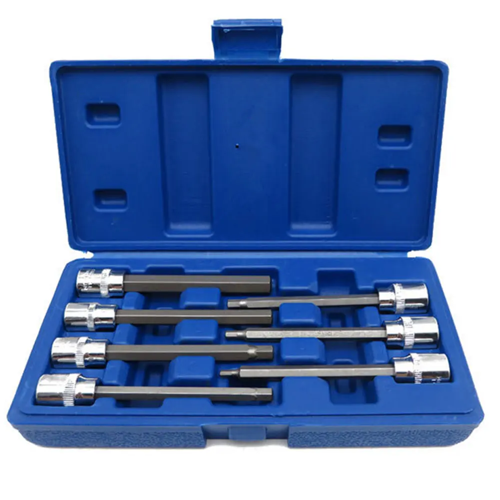 Hex Bit Socket Set Extra Long 110mm Quick Change Allen Key Socket 3/8inch Hex Shank Driver Bits 7PCS
Hex Bit Socket Set Extra Long 110mm Quick Change Allen Key Socket 3/8inch Hex Shank Driver Bits 7PCS