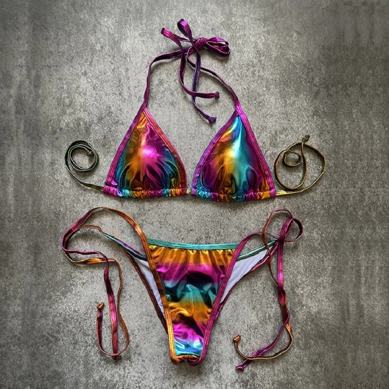 Fashion Sexy Swimwear Bright Color Bronzing Bikini Set Swimsuit Push Up Swimwear Strapped Summer BeachWear Bath Suit Bikini Set
Fashion Sexy Swimwear Bright Color Bronzing Bikini Set Swimsuit Push Up Swimwear Strapped Summer BeachWear Bath Suit Bikini Set