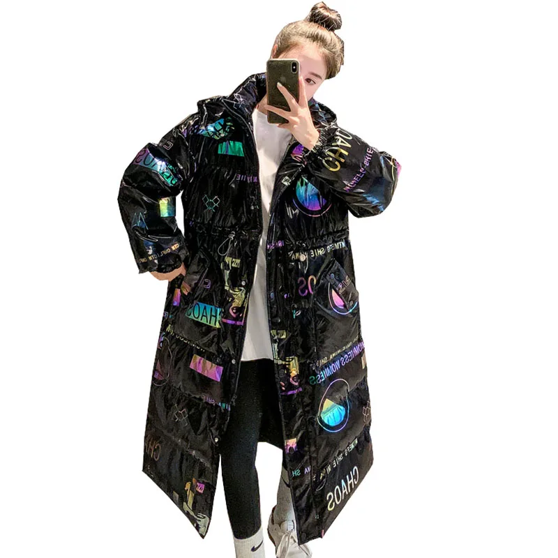 Women Winter Down Jacket Lady Large Size Loose Hooded Casual Coat Female Bright Letters Thick Warm Duck Down Long Overcoat G703
Women Winter Down Jacket Lady Large Size Loose Hooded Casual Coat Female Bright Letters Thick Warm Duck Down Long Overcoat G703