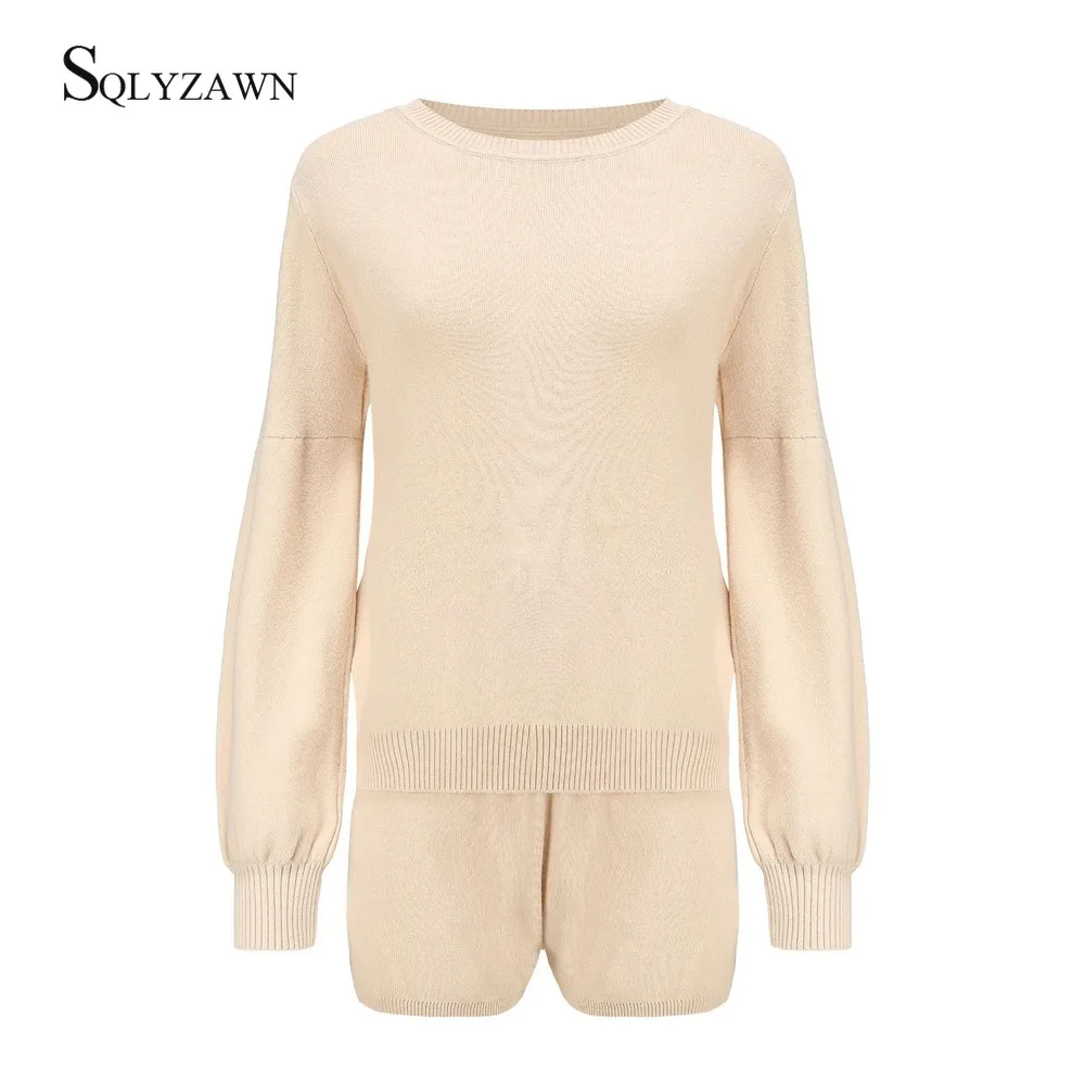 Sweet Women Sweater Knitted 2 Piece Sets Suits Lantern Long Sleeve Sweaters Shorts Set Outfits Autumn Female Suits Candy Color
Sweet Women Sweater Knitted 2 Piece Sets Suits Lantern Long Sleeve Sweaters Shorts Set Outfits Autumn Female Suits Candy Color
