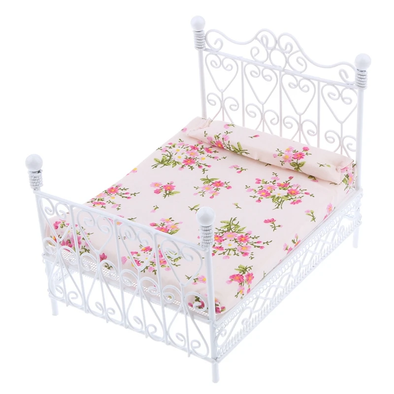 1/12 2X Doll Bed Cabinet Miniature Models Wood Metal Bed with Mattress Accessory Toy White
1/12 2X Doll Bed Cabinet Miniature Models Wood Metal Bed with Mattress Accessory Toy White