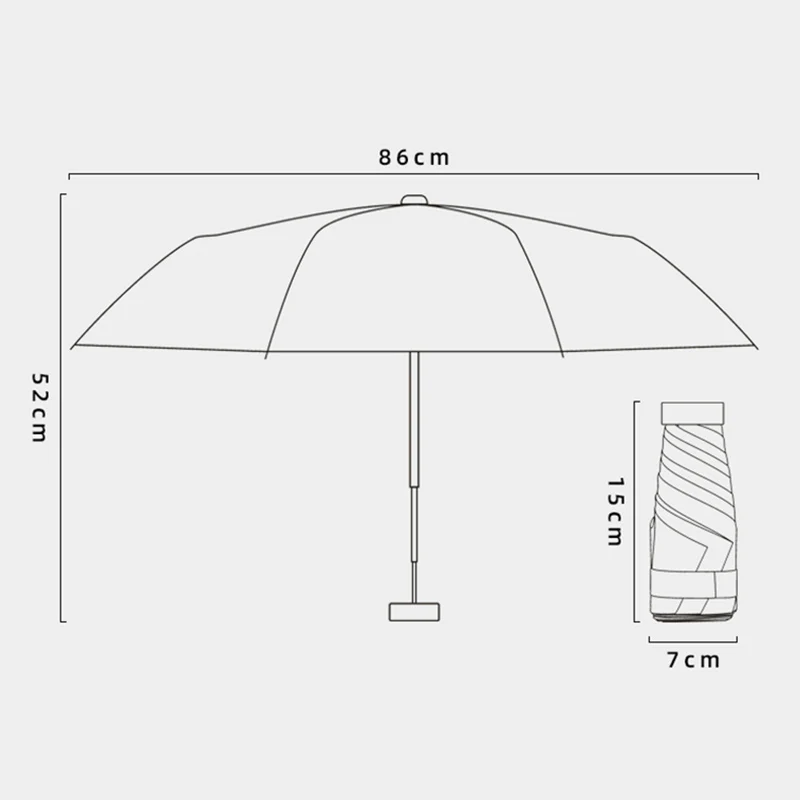 15cm Anti-UV Small Folding Umbrella Rain Women Summer Gift Mini Pocket Parasol Girls Waterproof Portable Travel UMBRELLAS
15cm Anti-UV Small Folding Umbrella Rain Women Summer Gift Mini Pocket Parasol Girls Waterproof Portable Travel UMBRELLAS