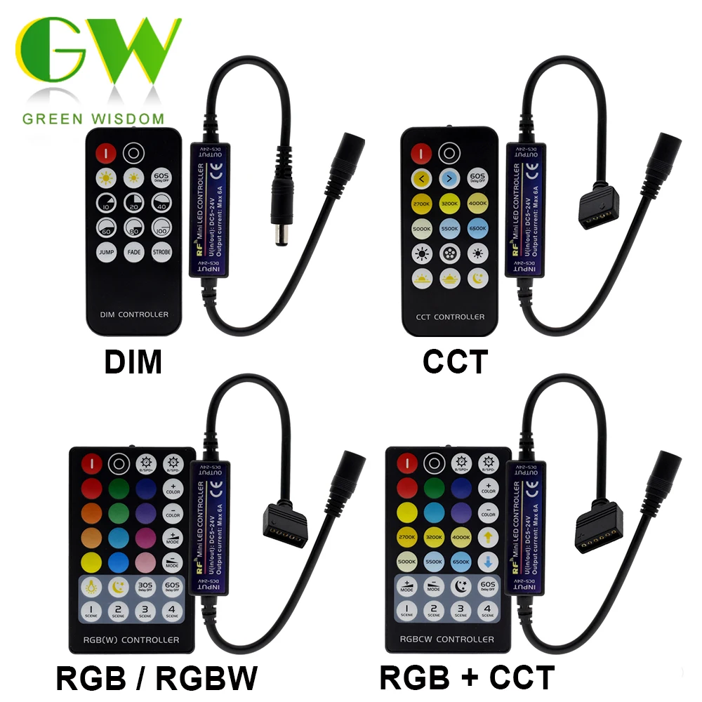 New Arrival LED Strip RF Controller with Remote Control for Single Color / Double White / RGB / RGBW / RGB+CCT LED Strip Lights
New Arrival LED Strip RF Controller with Remote Control for Single Color / Double White / RGB / RGBW / RGB+CCT LED Strip Lights