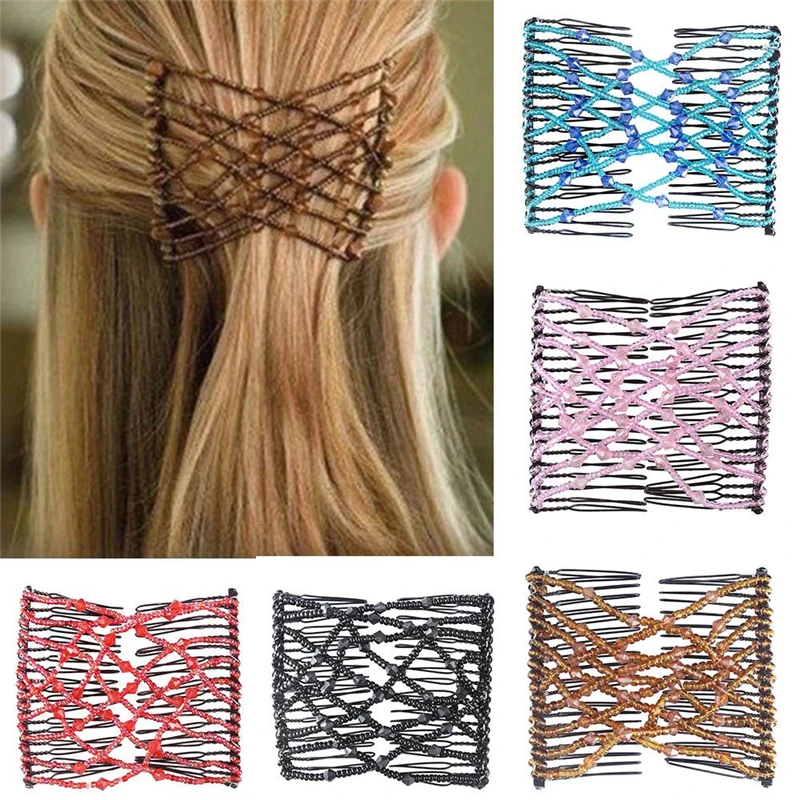 New Women's Elastic Hair Clip Hair Magic Comb Clip Girls Beaded Hair Clip Convenient Sweet Hair Clip Hair Accessories
New Women's Elastic Hair Clip Hair Magic Comb Clip Girls Beaded Hair Clip Convenient Sweet Hair Clip Hair Accessories