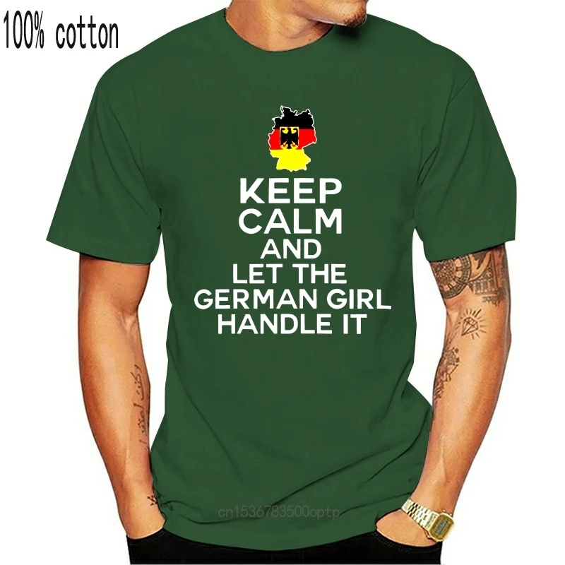 New Men T Shirt Keep Calm And Let The German Girl Handle It Women t-shirt 
New Men T Shirt Keep Calm And Let The German Girl Handle It Women t-shirt