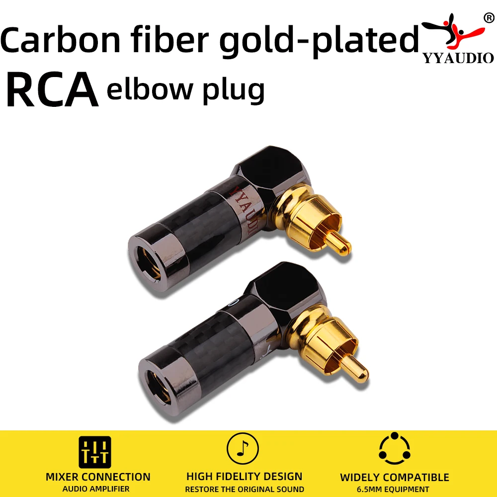 4 шт. аудиоразъем RCA с золотым штекером и углом 90 градусов|Коннекторы разъёмы| |