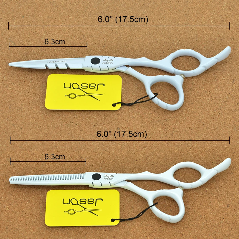 Jason 5/5.5 inch Hair Scissors Japan 440c Hair Cutting Scissors for Hairdresser Thinning Shears Barber Haircut Scissors A0066D 
Jason 5/5.5 inch Hair Scissors Japan 440c Hair Cutting Scissors for Hairdresser Thinning Shears Barber Haircut Scissors A0066D