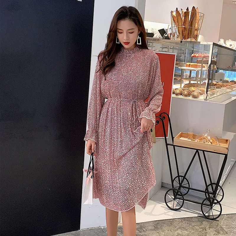 Fashion Sexy Women 24 Style Dresses Semi-high Collar Flare Sleeve Polka Dot Vintage Chiffon Shirt Dress Floral Tunic Vestido 
Fashion Sexy Women 24 Style Dresses Semi-high Collar Flare Sleeve Polka Dot Vintage Chiffon Shirt Dress Floral Tunic Vestido