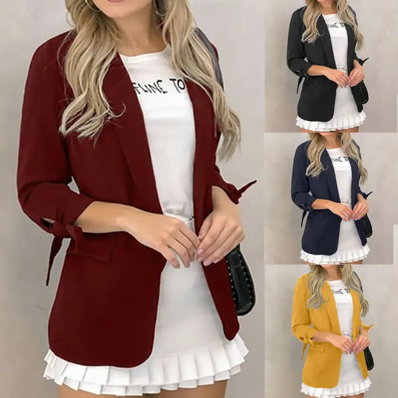 Plus Size Balzers Womens Solid Long Sleeve Blazer Suit Thin Jacket Coat Ladies Formal Coats Cardigans Business Blazer 8-16
Plus Size Balzers Womens Solid Long Sleeve Blazer Suit Thin Jacket Coat Ladies Formal Coats Cardigans Business Blazer 8-16