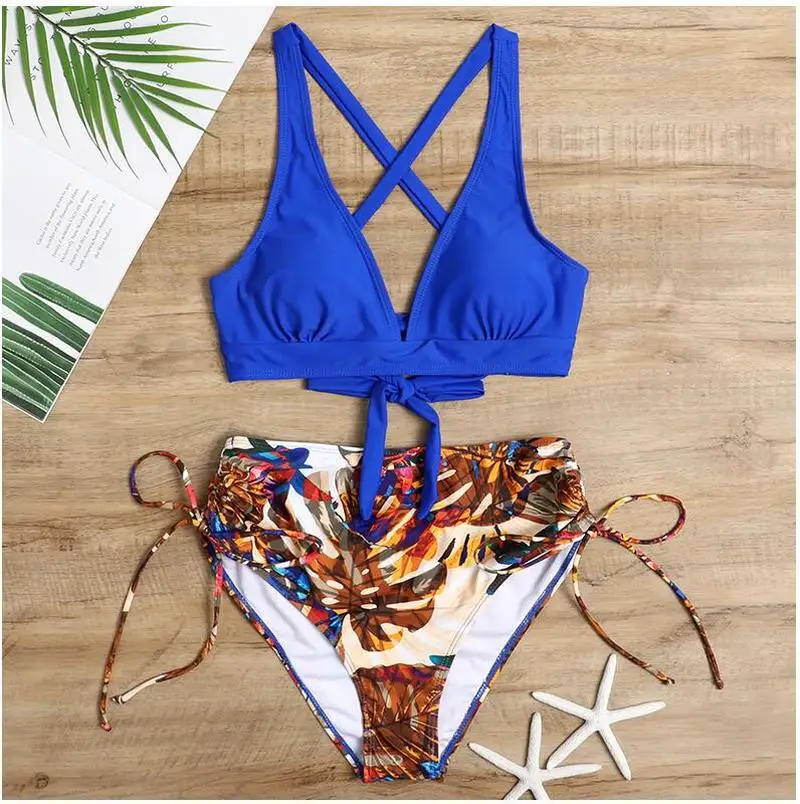 High Waisted Swimwear Push Up Bikini Set for Woman Bandage Bathing Suit Vintage Thong Swimming Suit Two Pieces Beachwear 2021 
High Waisted Swimwear Push Up Bikini Set for Woman Bandage Bathing Suit Vintage Thong Swimming Suit Two Pieces Beachwear 2021