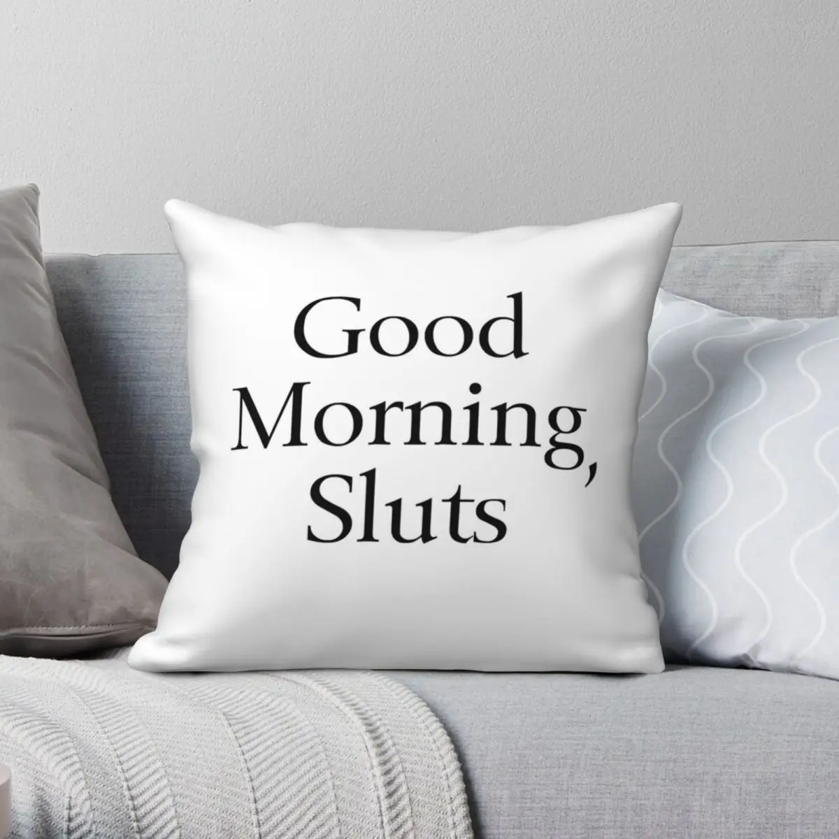 Good Morning Sluts Square Pillowcase Polyester Linen Velvet Printed Zip Decor Sofa Seater Cushion Case
Good Morning Sluts Square Pillowcase Polyester Linen Velvet Printed Zip Decor Sofa Seater Cushion Case