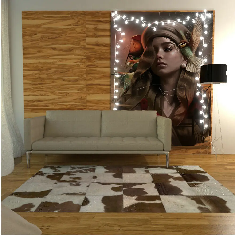 Bird Lady Tapestry Art Wall Hanging Sofa Table Bed Cover Home Decor 
Bird Lady Tapestry Art Wall Hanging Sofa Table Bed Cover Home Decor