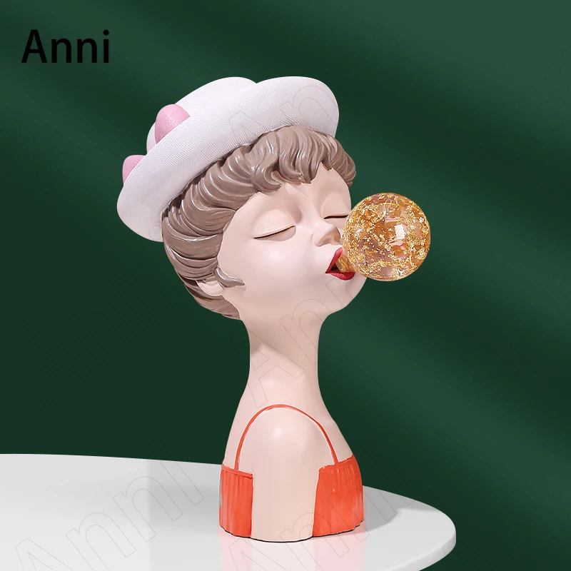 Resin Cartoon Bubble Girl Figurine Nordic Modern Fashion Character Ornaments Living Room Desktop Decorations Home Decoration
Resin Cartoon Bubble Girl Figurine Nordic Modern Fashion Character Ornaments Living Room Desktop Decorations Home Decoration