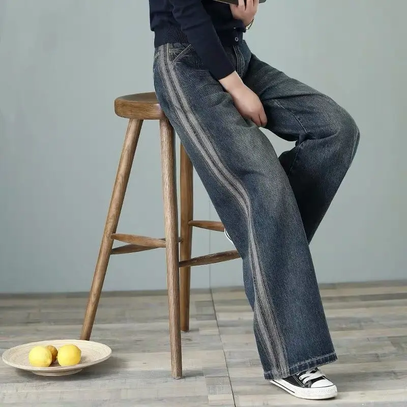 2021 New Arrival Spring Autumn Women Casual Cotton Denim Ankle-length Pants Loose Button Fly Waist Wide Leg Pants Jeans P153
2021 New Arrival Spring Autumn Women Casual Cotton Denim Ankle-length Pants Loose Button Fly Waist Wide Leg Pants Jeans P153
