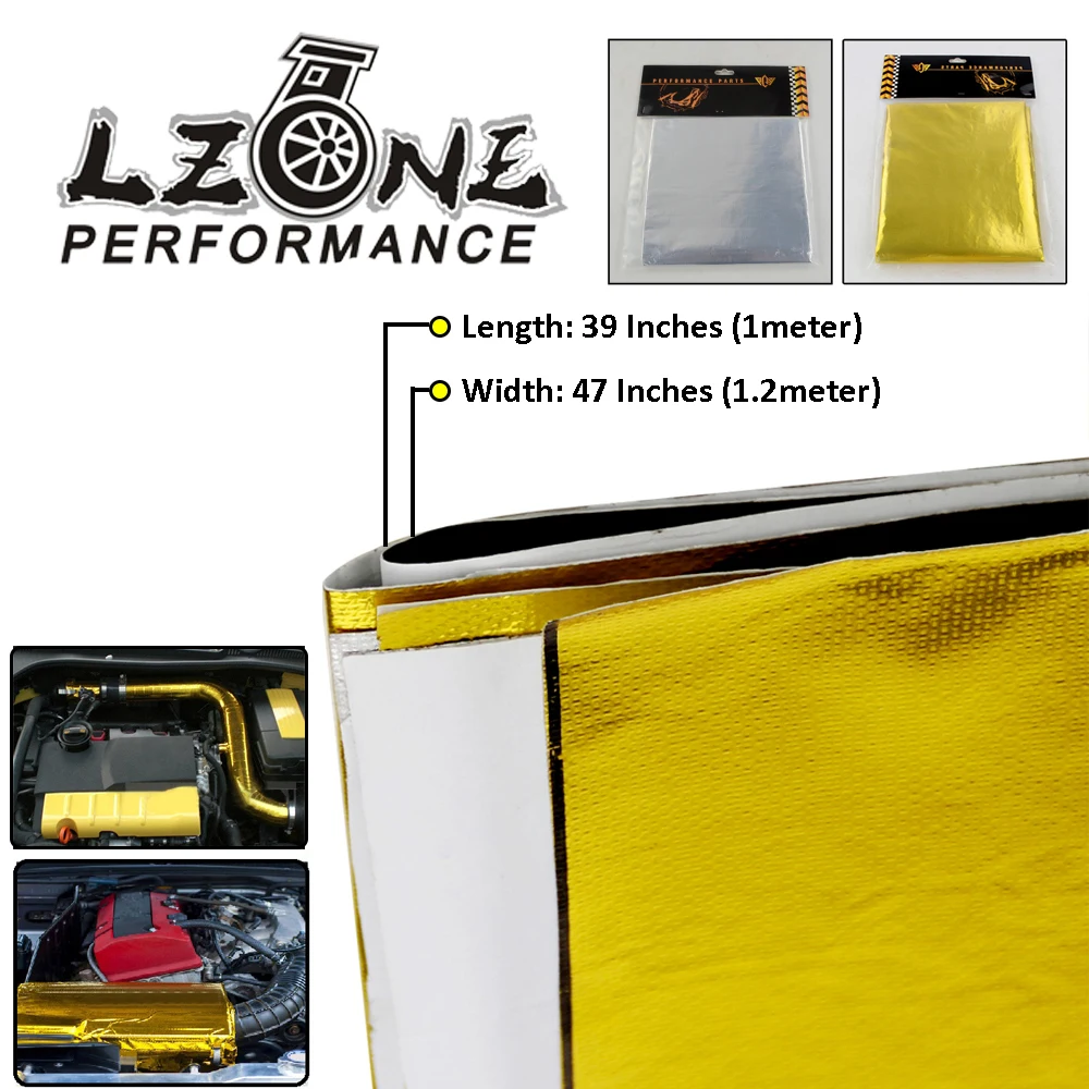 LZONE - SELF ADHESIVE REFLECT-A-GOLD HEAT WRAP BARRIER High Quality 39in.x 47in.Piece For VW PASSAT AUDI A4 B6 With PQY Card
LZONE - SELF ADHESIVE REFLECT-A-GOLD HEAT WRAP BARRIER High Quality 39in.x 47in.Piece For VW PASSAT AUDI A4 B6 With PQY Card