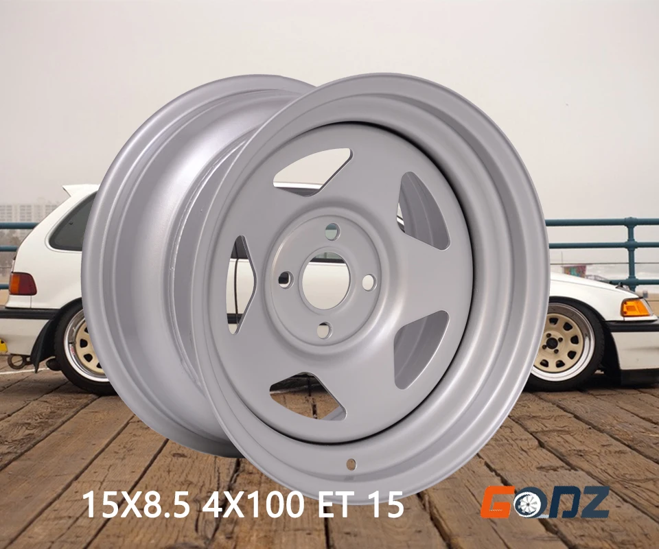 Стальное колесо 15 дюймов 4 отверстия 4X100 8.5J офсетное MK2 глубокое блюдо | Автомобили