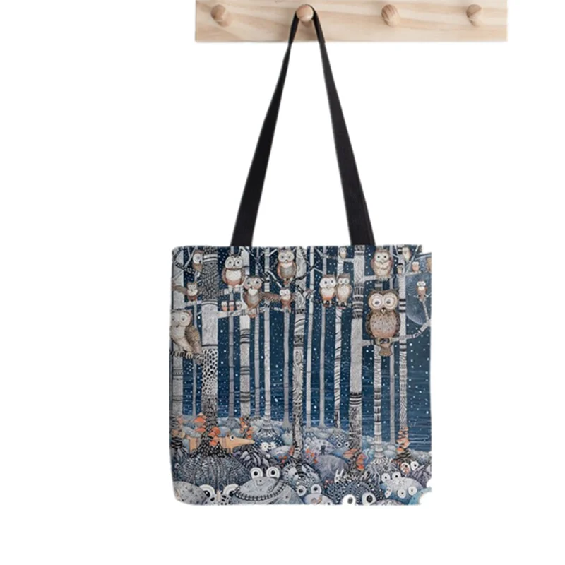 Owl Forest pattern Printed Shopper Bag Harajuku women Shopping Bag Canvas Shopper Bag girl handbag Tote Bag Shoulder Lady Bag
Owl Forest pattern Printed Shopper Bag Harajuku women Shopping Bag Canvas Shopper Bag girl handbag Tote Bag Shoulder Lady Bag