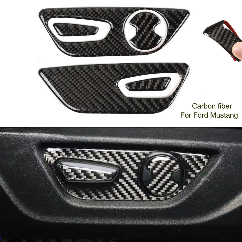 5*Carbon fiber Seat Adjust Switch Button Cover Sticker For Ford Mustang 2015-19
5*Carbon fiber Seat Adjust Switch Button Cover Sticker For Ford Mustang 2015-19