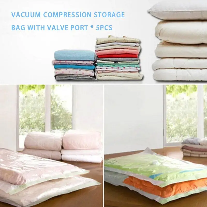 Compression Bag PA+PE Space Saving Organizer Bedding Travel Storage Bag Convenient 3 Size 5pcs/Set Household Products
Compression Bag PA+PE Space Saving Organizer Bedding Travel Storage Bag Convenient 3 Size 5pcs/Set Household Products