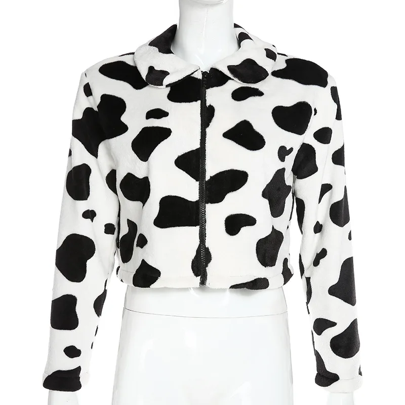 Winter Cow Print Fur Jackets for Women Fashion Spring Harajuku Coat Female Crop Bomber Jackets Coats Zipper Steerwear Kawaii
Winter Cow Print Fur Jackets for Women Fashion Spring Harajuku Coat Female Crop Bomber Jackets Coats Zipper Steerwear Kawaii