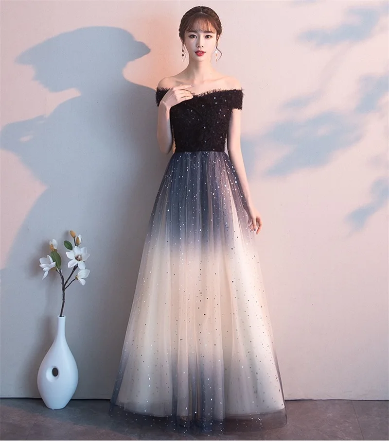 Elegant Off the Shoulder Bling Bling Long Evening Dresses 2020 Lace Up Party Maxi Dress Formal Prom Party Dresses abendkleider
Elegant Off the Shoulder Bling Bling Long Evening Dresses 2020 Lace Up Party Maxi Dress Formal Prom Party Dresses abendkleider
