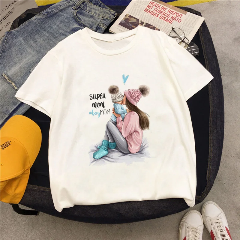 Super Mama T-shirts For Women Mother's Love Print White T-shirt Tees Shirt Femme Harajuku Vogue T Shirt Tops Streetwear Clothes
Super Mama T-shirts For Women Mother's Love Print White T-shirt Tees Shirt Femme Harajuku Vogue T Shirt Tops Streetwear Clothes