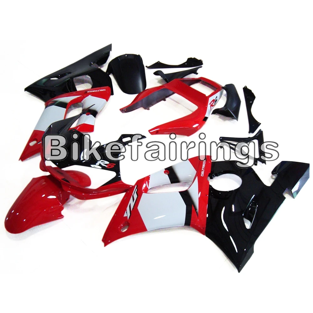 

Sportbike Cowlings For Yamaha YZF-600 R6 1998 1999 2000 2001 2002 R6 ABS Injection Complete White Red and Black Covers