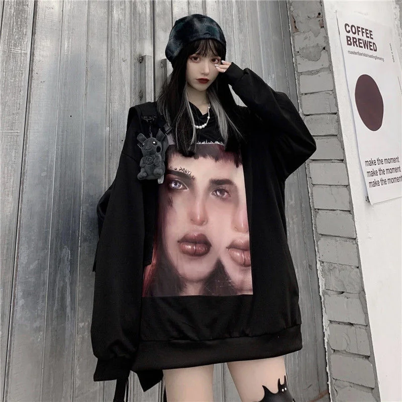 Amine Sweatshirts Casual Autumn High Street Bear Hoodies Funny Harajuku Tops Cartoon Punk Hoodie Streetwear Black Hip Hop Women
Amine Sweatshirts Casual Autumn High Street Bear Hoodies Funny Harajuku Tops Cartoon Punk Hoodie Streetwear Black Hip Hop Women