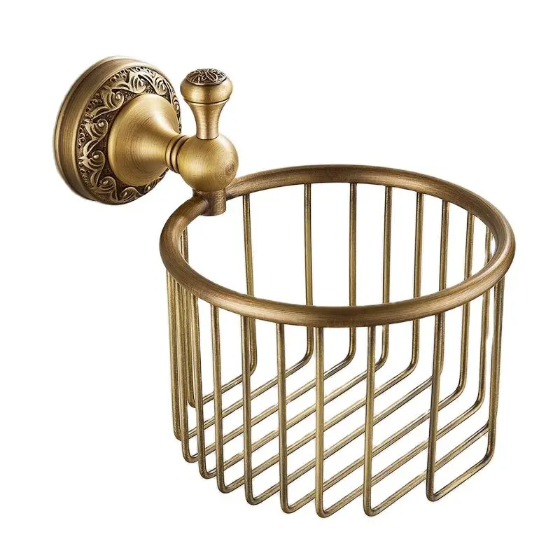 Paper Holders Antique Brass Wall Shelf Toilet Paper Roll Tissue Basket Shampoo Storage Bathroom Accessories Paper Rack
Paper Holders Antique Brass Wall Shelf Toilet Paper Roll Tissue Basket Shampoo Storage Bathroom Accessories Paper Rack
