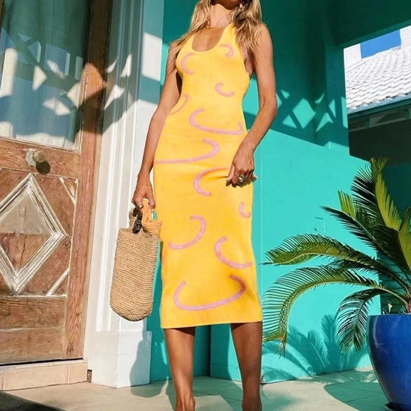 Uclio Knitted Dress Women Halter Neck Summer Sleeveless Midi Backless Party Sexy Dresses Beach
Uclio Knitted Dress Women Halter Neck Summer Sleeveless Midi Backless Party Sexy Dresses Beach