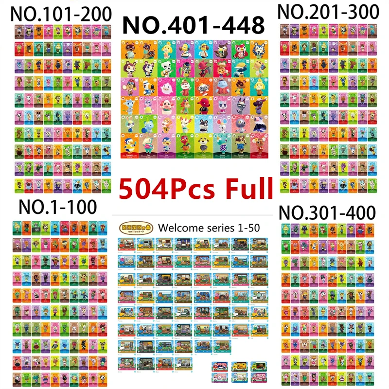Быстрая доставка, полный комплект, 504 шт., серия 1 + 2 + 3 + 4 + 5 + Welcome50 + San6 Animal Croxxing, мини-карта, NFC-карты, бирки для NS Switch ACNH
Быстрая доставка, полный комплект, 504 шт., серия 1 + 2 + 3 + 4 + 5 + Welcome50 + San6 Animal Croxxing, мини-карта, NFC-карты, бирки для NS Switch ACNH