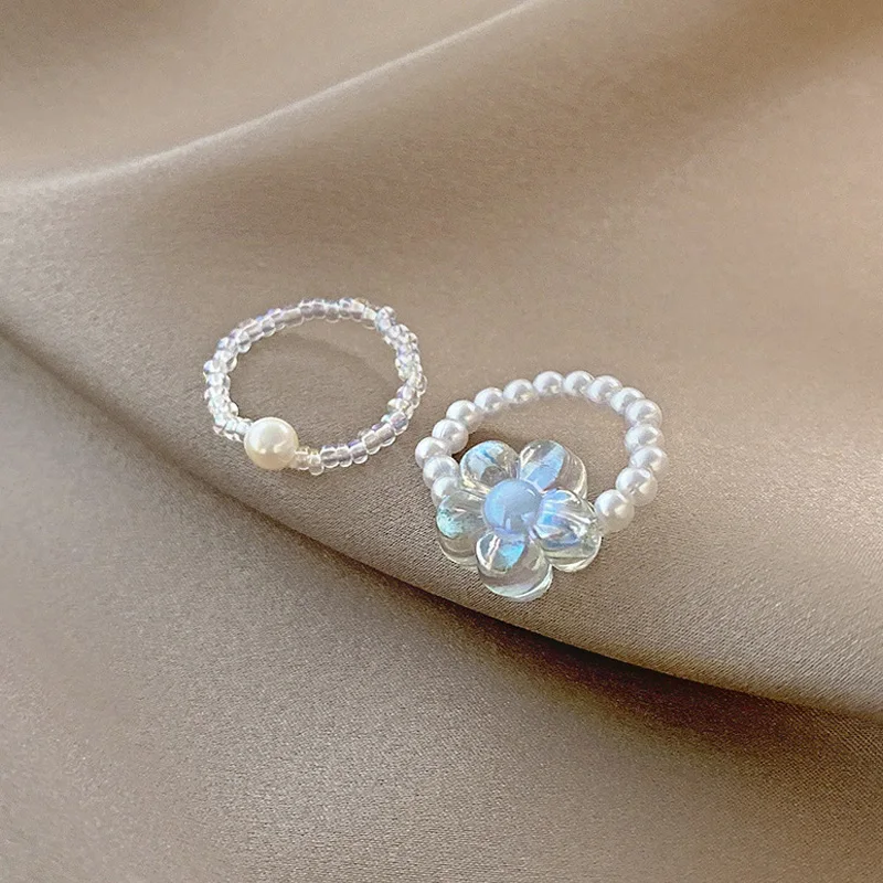 Vintage New Elegant Korean Retro Imitation Pearl Shell Acrylic Beaded Ring Fashion Party Finger Ring Jewelry for Women Gift
Vintage New Elegant Korean Retro Imitation Pearl Shell Acrylic Beaded Ring Fashion Party Finger Ring Jewelry for Women Gift