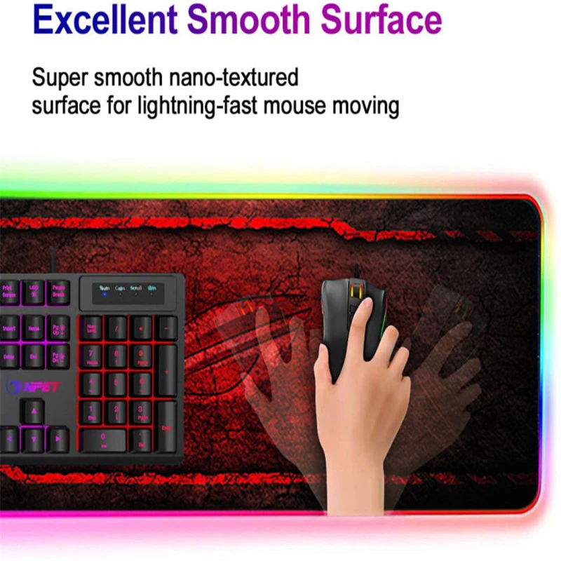 Anime Gaming RGB Gamer Large Mousepad LED Lighting Gaming USB Keyboard Colorful Desk Pad Mice Mat for PC Computer Laptop
Anime Gaming RGB Gamer Large Mousepad LED Lighting Gaming USB Keyboard Colorful Desk Pad Mice Mat for PC Computer Laptop