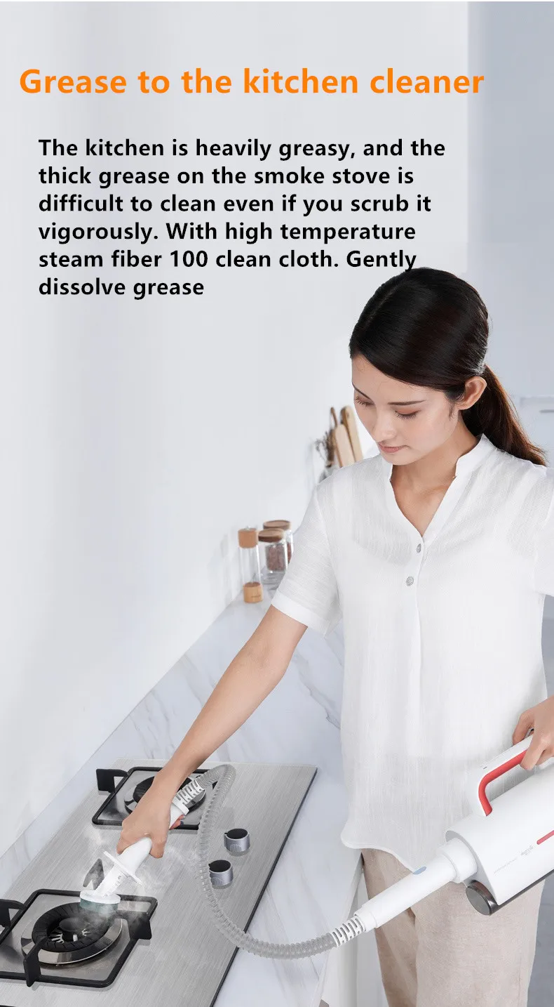 xiaomiPortable 220V Handheld Electric Steam Cleaner Household High Temperature Cleaning Machine Steam Mop With 5 Brush Head
xiaomiPortable 220V Handheld Electric Steam Cleaner Household High Temperature Cleaning Machine Steam Mop With 5 Brush Head