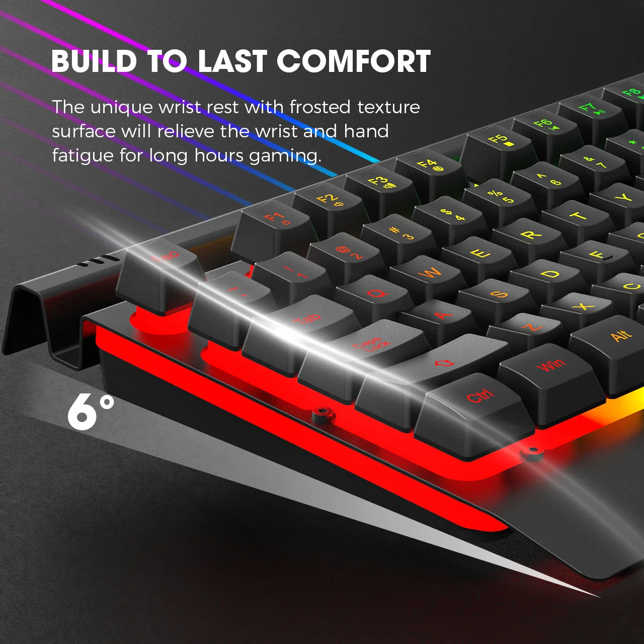 VicTsing PC265 RGB Metallic Gaming Keyboard 104 Bright Quiet RGB Backlit Keys 12 Multi-Media Keys Frosted Keyboard for PC Gamer
VicTsing PC265 RGB Metallic Gaming Keyboard 104 Bright Quiet RGB Backlit Keys 12 Multi-Media Keys Frosted Keyboard for PC Gamer