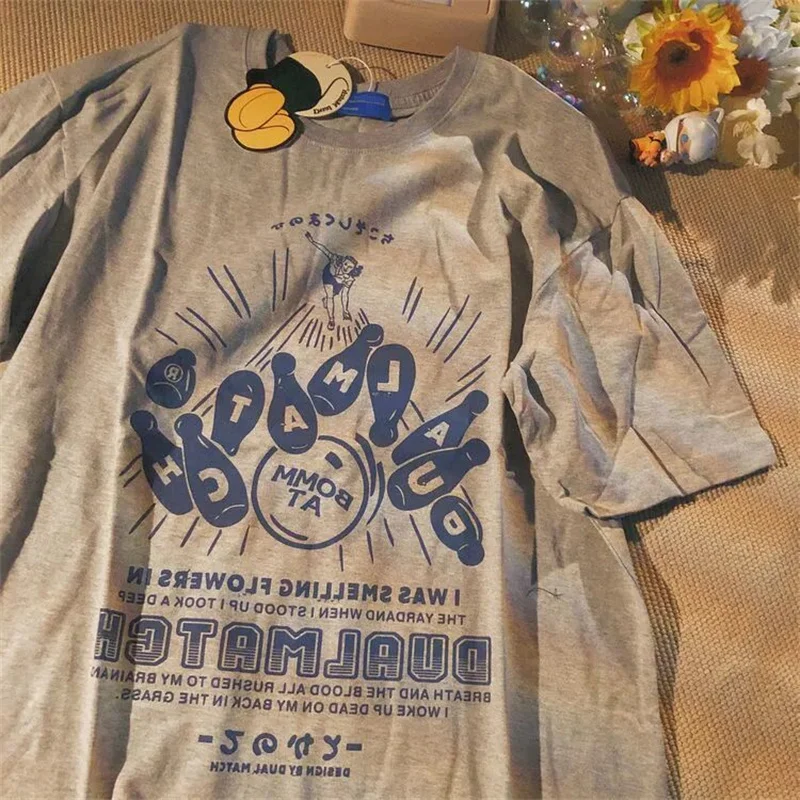 American Retro Cute Cartoon Print Short-Sleeved Female Ins Korean Version Of Harajuku Oversized Loose Half-Sleeved T-Shirt Summe
American Retro Cute Cartoon Print Short-Sleeved Female Ins Korean Version Of Harajuku Oversized Loose Half-Sleeved T-Shirt Summe