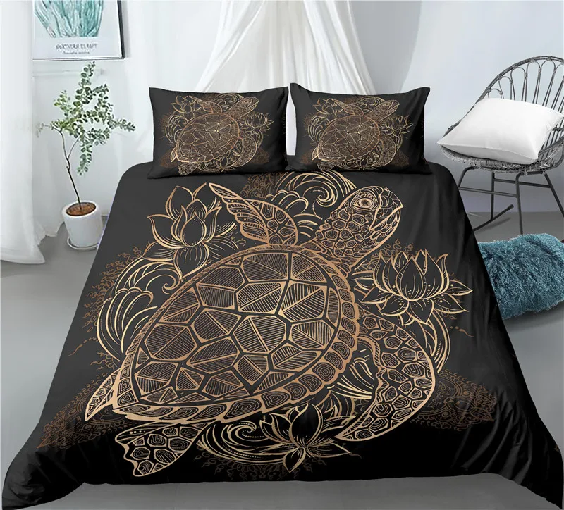 Home Living Luxury 3D Golden Turtle Print 2/3Pcs Comfortable Duvet Cover PillowCase Bedding Sets Queen And King EU/US/AU Size
Home Living Luxury 3D Golden Turtle Print 2/3Pcs Comfortable Duvet Cover PillowCase Bedding Sets Queen And King EU/US/AU Size