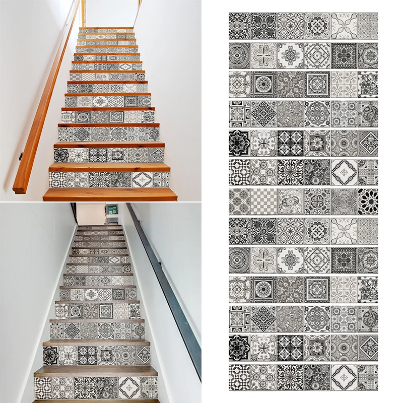 13PCS Removable Step Self-Adheslive Stairs Sticker Ceramic Tiles PVC Stair Wallpaper Decal Vinyl Stairway Decor
13PCS Removable Step Self-Adheslive Stairs Sticker Ceramic Tiles PVC Stair Wallpaper Decal Vinyl Stairway Decor
