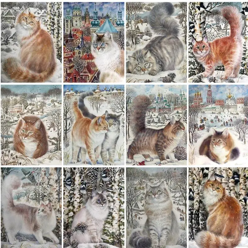 RUOPOTY DIY Pictures By Number Snow Cat Kits Home Decor Painting By Numbers Animal Drawing On Canvas HandPainted Art Gift
RUOPOTY DIY Pictures By Number Snow Cat Kits Home Decor Painting By Numbers Animal Drawing On Canvas HandPainted Art Gift