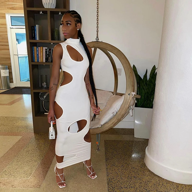 2021 Summer Women's New Style Long Skirt Fashion Design Sense Round Neck Sleeveless Hollow Sexy Dress
2021 Summer Women's New Style Long Skirt Fashion Design Sense Round Neck Sleeveless Hollow Sexy Dress