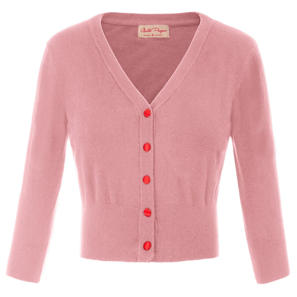 retro Women's coat tops 3/4 Sleeve V-Neck Contrast Button short slim vintage elegant soft Knitwear Knitting Coat ladies Cardigan
retro Women's coat tops 3/4 Sleeve V-Neck Contrast Button short slim vintage elegant soft Knitwear Knitting Coat ladies Cardigan
