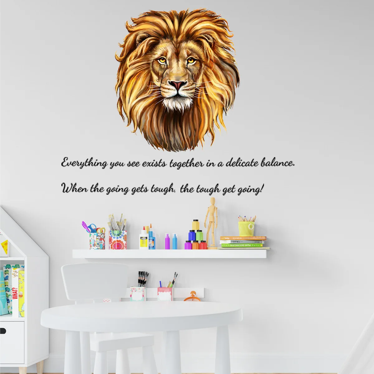 Creative Lion Wall Stickers Modern Animals Wall Decals Living Room Art 3D Mural Home Office Decor Teen Bedroom Decor Wallpaper
Creative Lion Wall Stickers Modern Animals Wall Decals Living Room Art 3D Mural Home Office Decor Teen Bedroom Decor Wallpaper