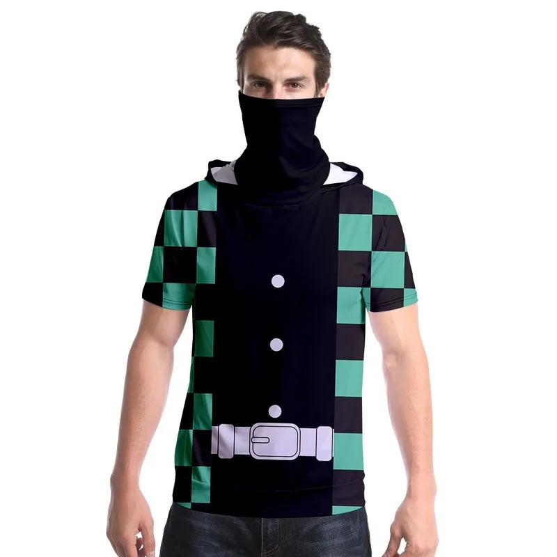 Anime Kimetsu No Yaiba Cosplay Costume Demon Slayer Kamado Tanjirou 3D Printing Short-Sleeved T-Shirt With Hood Hoodie Adult
Anime Kimetsu No Yaiba Cosplay Costume Demon Slayer Kamado Tanjirou 3D Printing Short-Sleeved T-Shirt With Hood Hoodie Adult