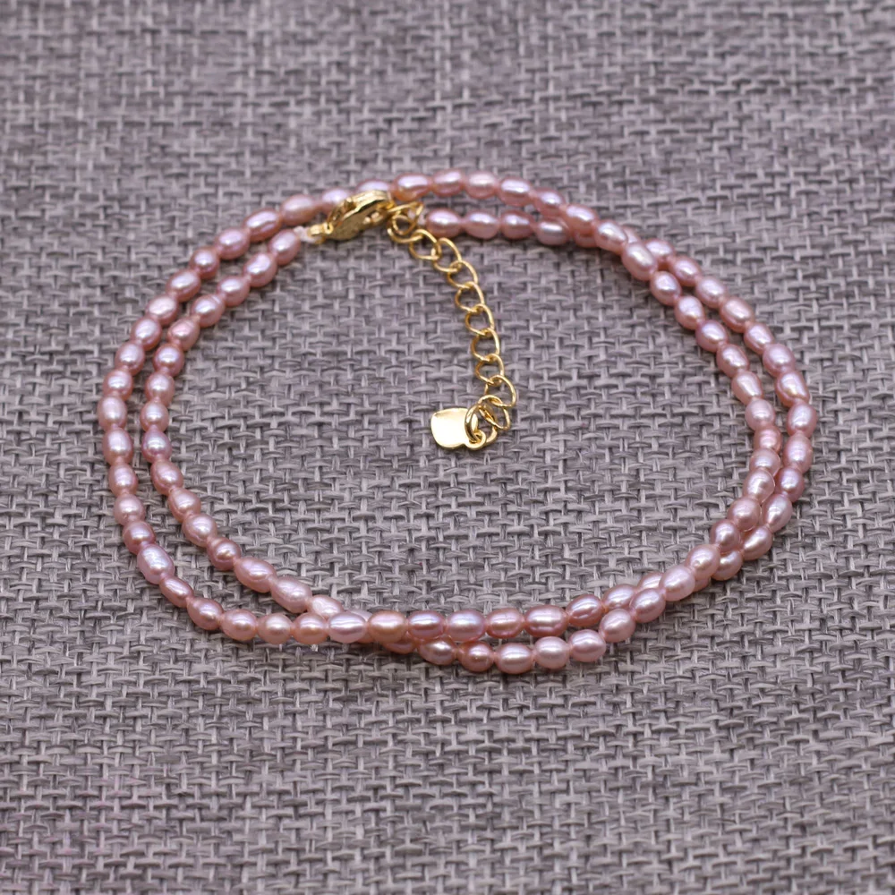 Pure Natural AA Fresh Water Pearl Necklace For Woman Rice Shaped 4-5/3-4mm Copper Buckle Chain Length 36 + 5cm 
Pure Natural AA Fresh Water Pearl Necklace For Woman Rice Shaped 4-5/3-4mm Copper Buckle Chain Length 36 + 5cm