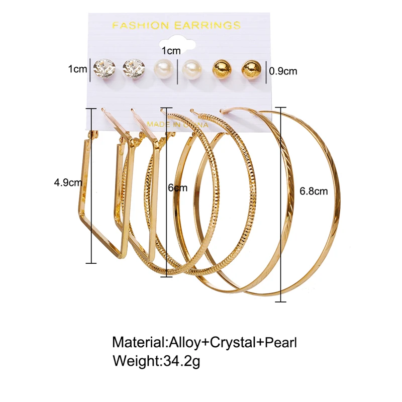 2021 New Fashion Gold Oversize Hoop Earrings for Women Vintage Metal Round Geometric Earrings Set Female Party Jewelry Gifts
2021 New Fashion Gold Oversize Hoop Earrings for Women Vintage Metal Round Geometric Earrings Set Female Party Jewelry Gifts