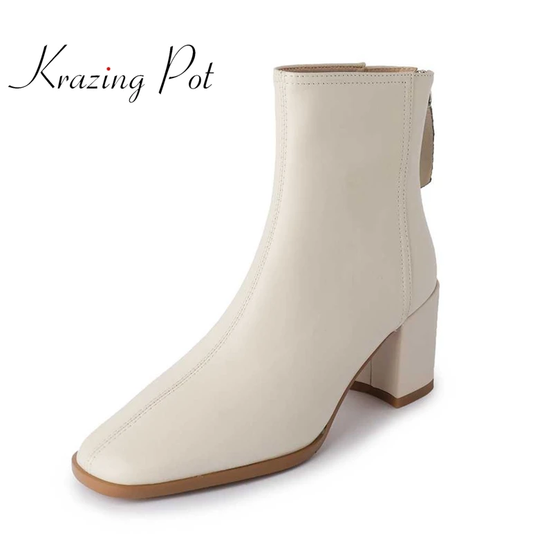 krazing pot plus size genuine leather round toe Chelsea boots beauty girls dating zipper winter hot saling basic ankle boots L25
krazing pot plus size genuine leather round toe Chelsea boots beauty girls dating zipper winter hot saling basic ankle boots L25