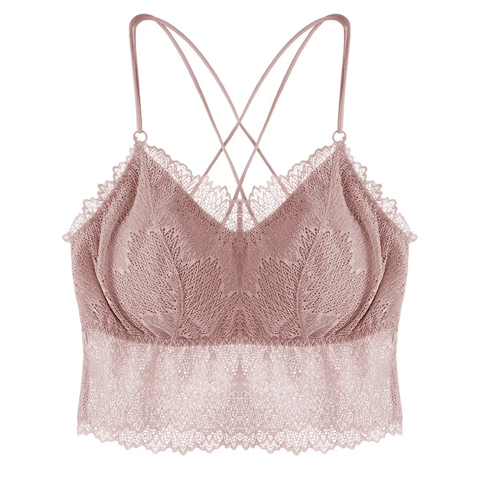 Sexy V-neck Lace Cross Strap Sling Mid-length Beauty Back Bra Seamless Vest Wrapped Chest Underwear Women Bra
Sexy V-neck Lace Cross Strap Sling Mid-length Beauty Back Bra Seamless Vest Wrapped Chest Underwear Women Bra