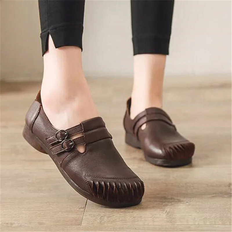 2019 Spring and Autumn Retro Genuine Leather Shoes Flat Shoes Woman Stitching Soft Comfort Fashion Casual Shoes Women's Shoes
2019 Spring and Autumn Retro Genuine Leather Shoes Flat Shoes Woman Stitching Soft Comfort Fashion Casual Shoes Women's Shoes
