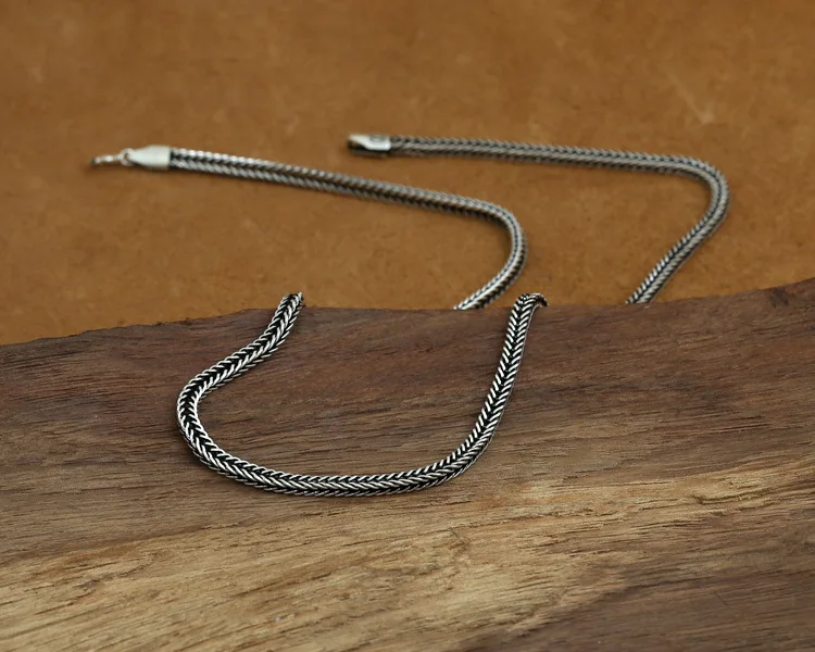 925 Sterling Silver Necklace 2.8mm Thick Foxtail Chain Necklace Christmas Gifts For Woman Man
925 Sterling Silver Necklace 2.8mm Thick Foxtail Chain Necklace Christmas Gifts For Woman Man